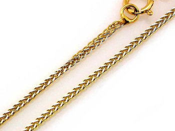 Złoty łańcuszek 585 splot elegancki lisi ogon 45 cm na chrzest komunię - Inna marka