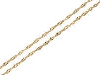 Złoty łańcuszek 585 splot singapur 45cm chrzest 0,83 g s