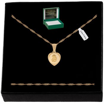 Złoty Łańcuszek 925 Medalik Komunia Chrzest Grawer - Golden Celebrity