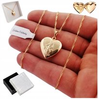 Złoty Łańcuszek + Medalik Ze Stali Chirurgicznej Na Prezent Dla Siostry