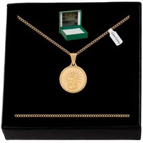 ZŁOTY ŁAŃCUSZEK PANCERKA + MEDALIK MATKA BOSKA PRÓBA 925/585 14K + GRAWER
