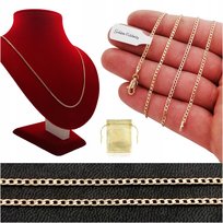 Złoty Łańcuszek Pancerka Stal Chirurgiczna +Darmowe Dodatki