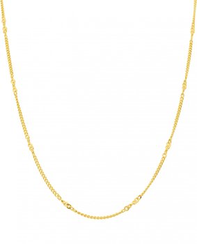 Złoty łańcuszek pancerka ze zdobieniami 42cm 585 14k - Rosanto