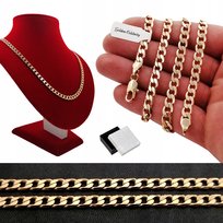 ZŁOTY MĘSKI ŁAŃCUSZEK PANCERKA STAL 316L PREZENT DLA DZIADKA TATY MĘŻA 50CM