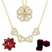 Złoty naszyjnik serce 18K prezent + ozdobne pudełko Walentynki