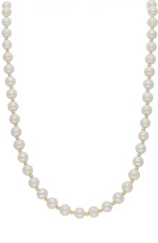 Złoty naszyjnik z białych pereł - Rosanto