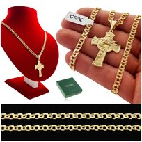 ZŁOTY NASZYJNIK Z KRZYŻYKIEM 925/585 DLA CHŁOPAKA, FACETA, SYNA, MĘŻA 60 cm