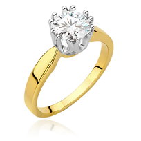 Złoty pierścionek Diament 1,00ct żółte złoto pr. 585