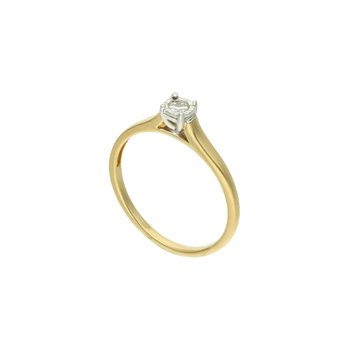 Złoty pierścionek z brylantem - Rosanto