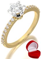 ZŁOTY PIERŚCIONEK ZARĘCZYNOWY 585 14k DIAMENT BRYLANT 0,30 ct R22