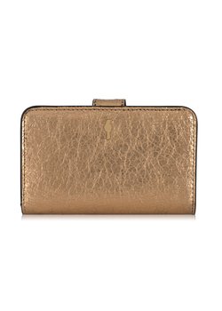 Złoty skórzany portfel damski PORES-0880-28 - OCHNIK