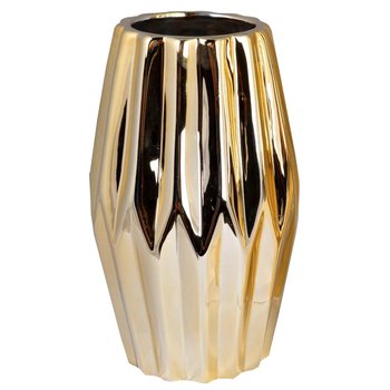 Złoty wazon ceramiczny Karbi 21 cm - Duwen