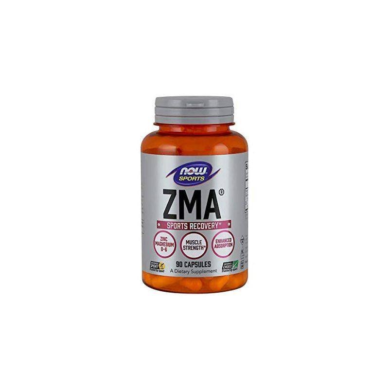 Фото - Вітаміни й мінерали Now Suplement diety, ZMA - Cynk, Magnez i Witamina B6  (90 kaps.)