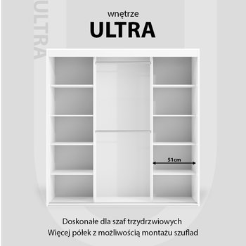 Zmiana wnętrza szafy na ULTRA, opcja dodatkowa - DealMeble