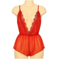 Zmysłowa Koszulka Nocna Damska Bielizna Piżama Koronka Dekolt