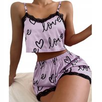 Zmysłowy Komplet Bielizna Damska Koronkowa Zestaw Koszulka Nocna Top Majtki