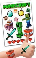 Zmywalne Tatuaże MINECRAFT 3+ Duży Arkusz 15×10,5 cm Prezent Inna marka