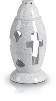 Znicz Ceramiczny Nagrobkowy Cmentarny Biały 28 cm