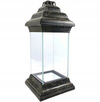 Znicz Kapliczka Unikatowy Oryginalny Lampion Czarny Ze Złotą Nitką