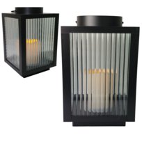 ZNICZ SOLARNY XXL LATARNIA LAMPION NA BATERIE Z ŚWIECĄ LED LAMPION NA GRÓB CORTINA