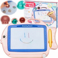 Znikopis Różowa Rybka ze Stempelkami - Tablica Magnetyczna