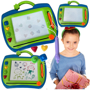 Znikopis Tablica Do Rysowania Tablet Graficzny Dla Dzieci 4 Kolor Stempelki - Bounn