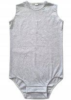 ZOAND Body dla dorosłych chorych -  Szary melanż - rozmiar XXL - Unisex - zatrzask w kroku ZOAND