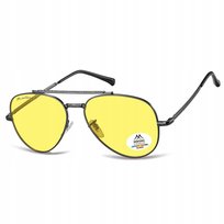 Żółte Okulary Do Jazdy Nocą Pilotki Rozjaśniające Polaryzacyjne Montana