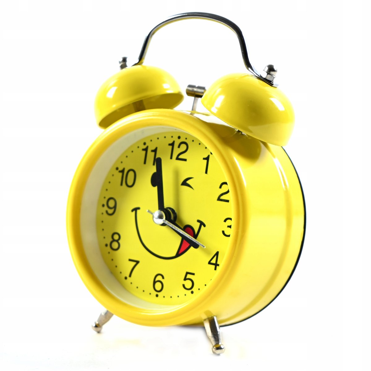 ŻÓŁTY BUDZIK DLA DZIECI EMOTIKONY BUŹKI ZEGAR GŁOŚNY ALARM RÓŻNE WZORY ...