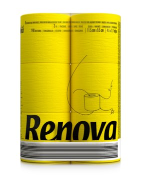 Żółty papier toaletowy Renova 6 szt - Renova