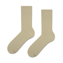 ZOOKSY klasyczne długie skarpetki damskie r.36-40 1 para, gładkie beżowe skarpetki - CAFFE LATTE Zooksy