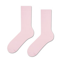 ZOOKSY klasyczne długie skarpetki damskie r.36-40 1 para, gładkie jasnoróżowe skarpetki - BUBBLE GUM Zooksy