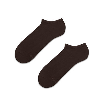 ZOOKSY klasyczne męskie skarpety stopki r.41-46 1 para, krótkie brązowe skarpety - DARK CHOCOLATE - Zooksy