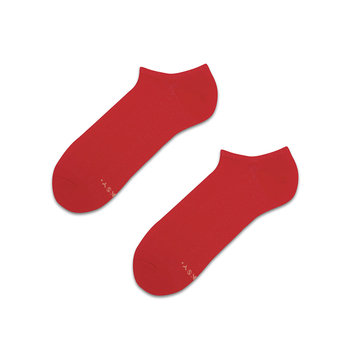 ZOOKSY klasyczne męskie skarpety stopki r.41-46 1 para, krótkie czerwone skarpety - RED LIPS - Zooksy