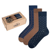 ZOOKSY zestaw klasycznych skarpet męskich r.41-46 3 pary, eleganckie opakowanie - CRAFT Zooksy