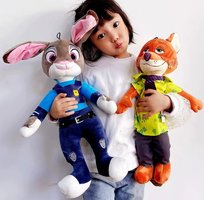 ZOOTOPIA 2x JUDY HOPPS + NICK WILDE MASKOTKA MASKOTKI ZWIERZOGRÓD KRÓLIK LIS 40cm