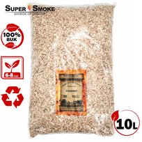 Zrębki Wędzarnicze Super Smoke BUK KL-08 (6-8mm) Medium 10 Litrów