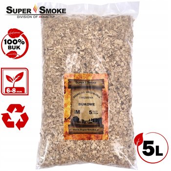 Zrębki Wędzarnicze Super Smoke BUK KL-08 (6-8mm) Medium 5 Litrów - Super Smoke