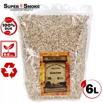 Zrębki Wędzarnicze Super Smoke BUK KL-08 (6-8mm) Medium 6 Litrów, DOYPACK
