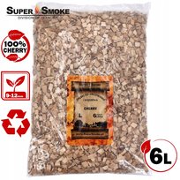 Zrębki Wędzarnicze Super Smoke CHERRY KL-10 (9-12mm) Large 6 Litrów