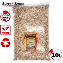 Zrębki Wędzarnicze Super Smoke DĄB KL-08 (6-8mm) Medium 10 Litrów