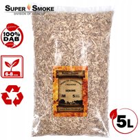 Zrębki Wędzarnicze Super Smoke DĄB KL-08 (6-8mm) Medium 5 Litrów