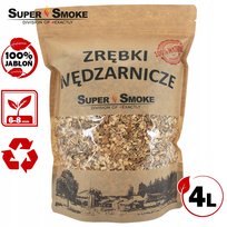 Zrębki Wędzarnicze Super Smoke JABŁOŃ KL-08 (6-8mm) Medium 4L Doypack Kraft