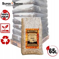 Zrębki Wędzarnicze Super Smoke JABŁOŃ KL-10 (9-12mm) Large 65 Litrów