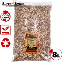 Zrębki Wędzarnicze Super Smoke JABŁOŃ KL-10 (9-12mm) Large 8 Litrów