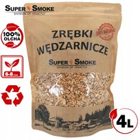 Zrębki Wędzarnicze Super Smoke OLCHA KL-08 (6-8mm) Doypack Kraft 4L
