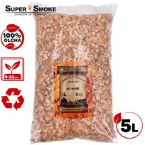 Zrębki Wędzarnicze Super Smoke OLCHA KL-10 (9-12mm) Large 5 Litrów