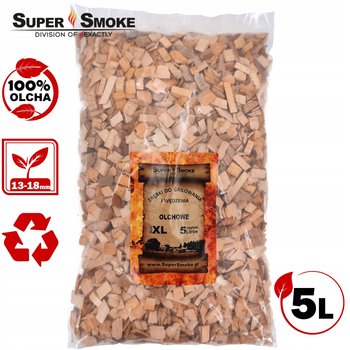 Zrębki Wędzarnicze Super Smoke OLCHA KL-13 (12-18mm) Extra Large 5 Litrów - Super Smoke