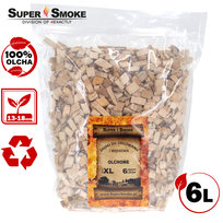 Zrębki Wędzarnicze Super Smoke OLCHA KL-13 (12-18mm) XL 6 Litrów Doypack
