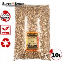 Zrębki Wędzarnicze Super Smoke ŚLIWA KL-08 (6-8mm) Medium 10 Litrów